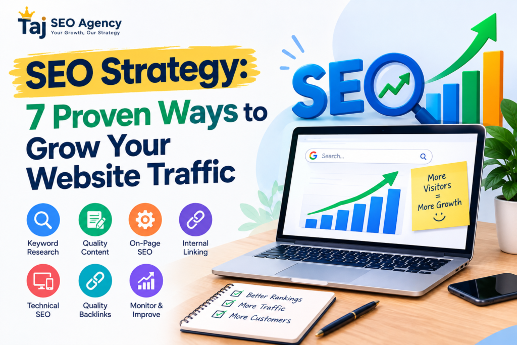 SEO Strategy: 7 Proven Ways to Grow Your Website Traffic SEO Strategy: 7 Proven Ways to Grow Website Traffic
