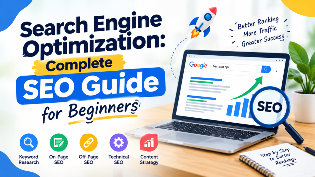 Search Engine Optimization: Complete SEO Guide for Beginners SEO guide for beginners to improve website ranking and traffic